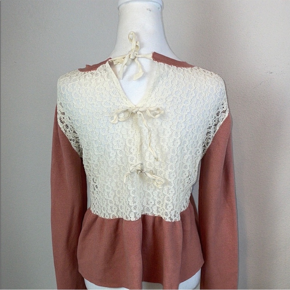 RED Valentino pink French lace Women's Sweater - Picture 3 of 4